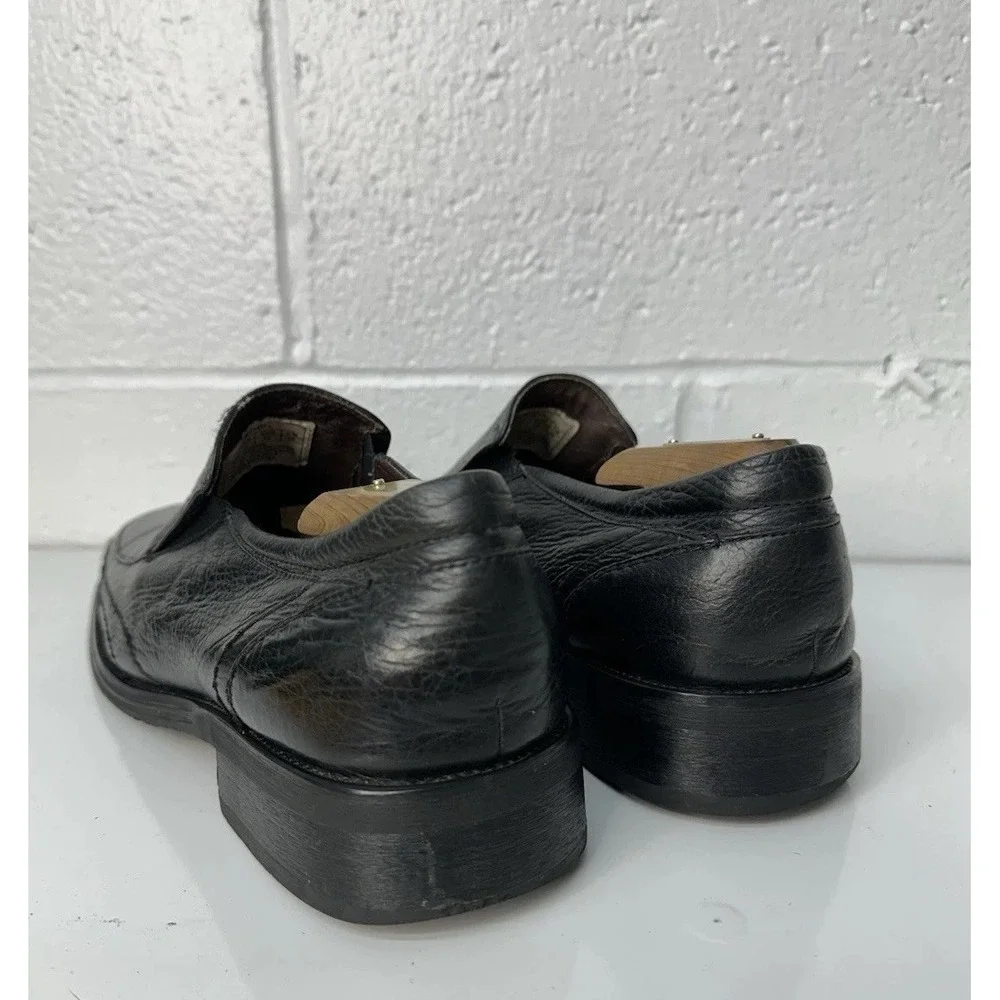 Bed Stu Grunge Men's Square Toe Black Pebbled Leather Slip On Loafer /‎ Men's 11